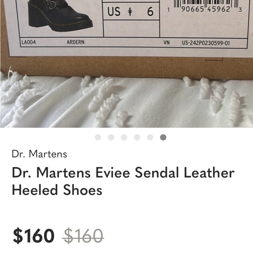 Dr. Martens Black Eviee Sendal Leather Heeled Shoes